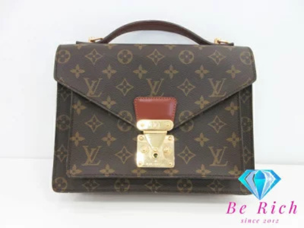 Louis Vuitton Monogram Monceau LV Brown Handbag Business Bag